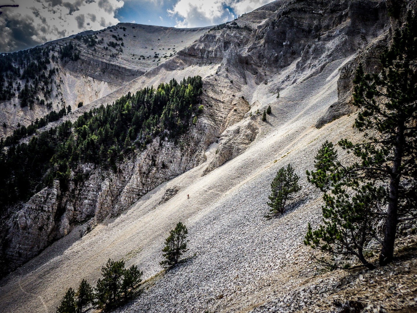 Stony hillside of the Mount Ventoux