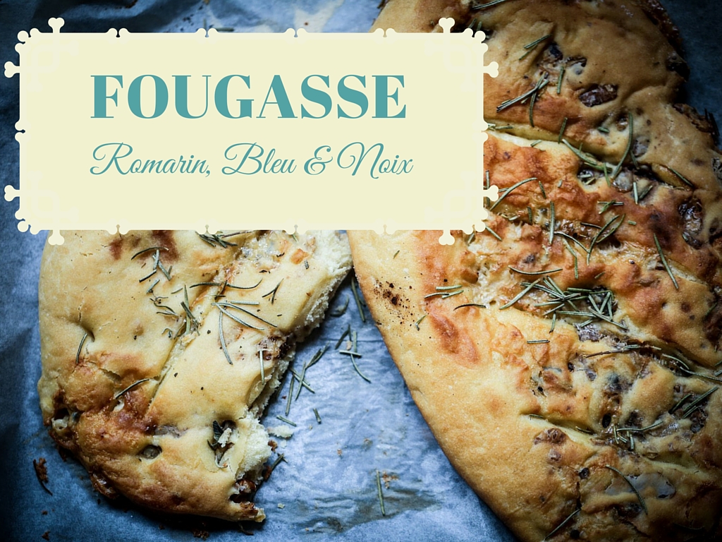 fougasse romarin, bleu et noix - Rosemary, Blue cheese and walnuts flat bread