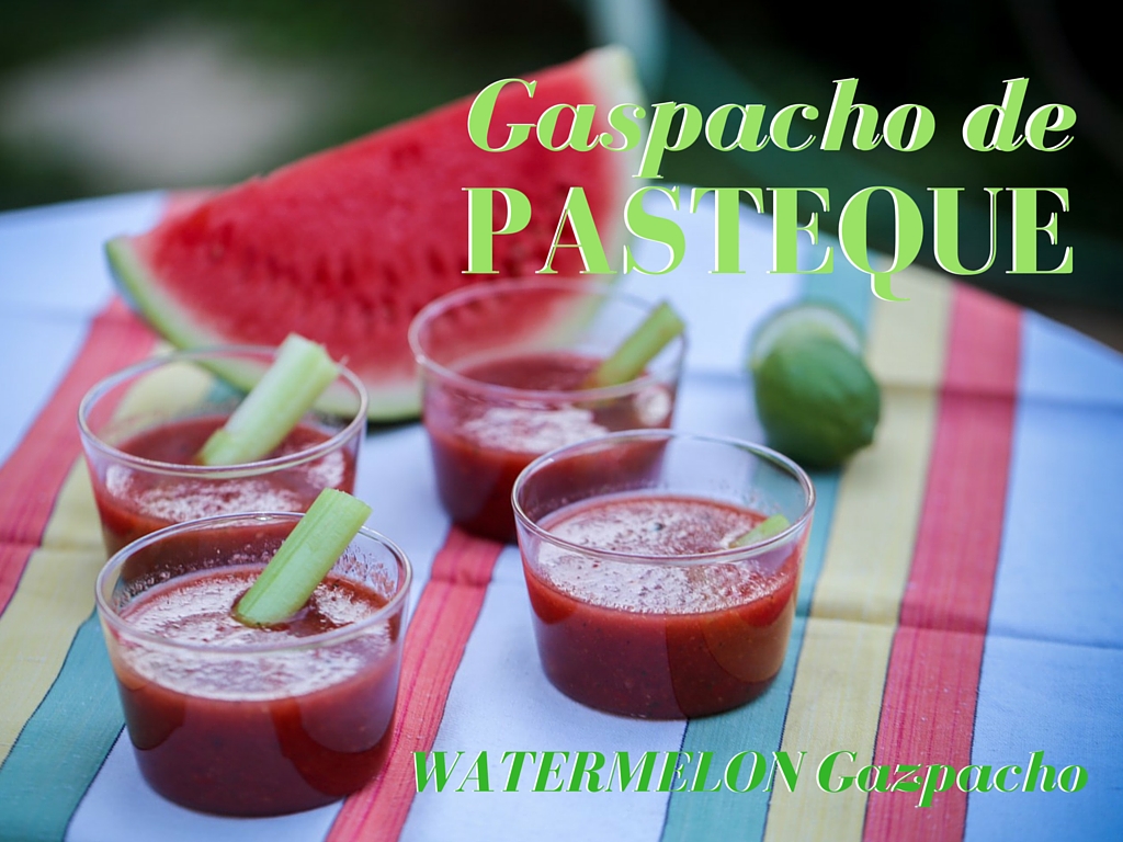 photo d'un gaspacho de pastèque - watermelon gazpacho photo