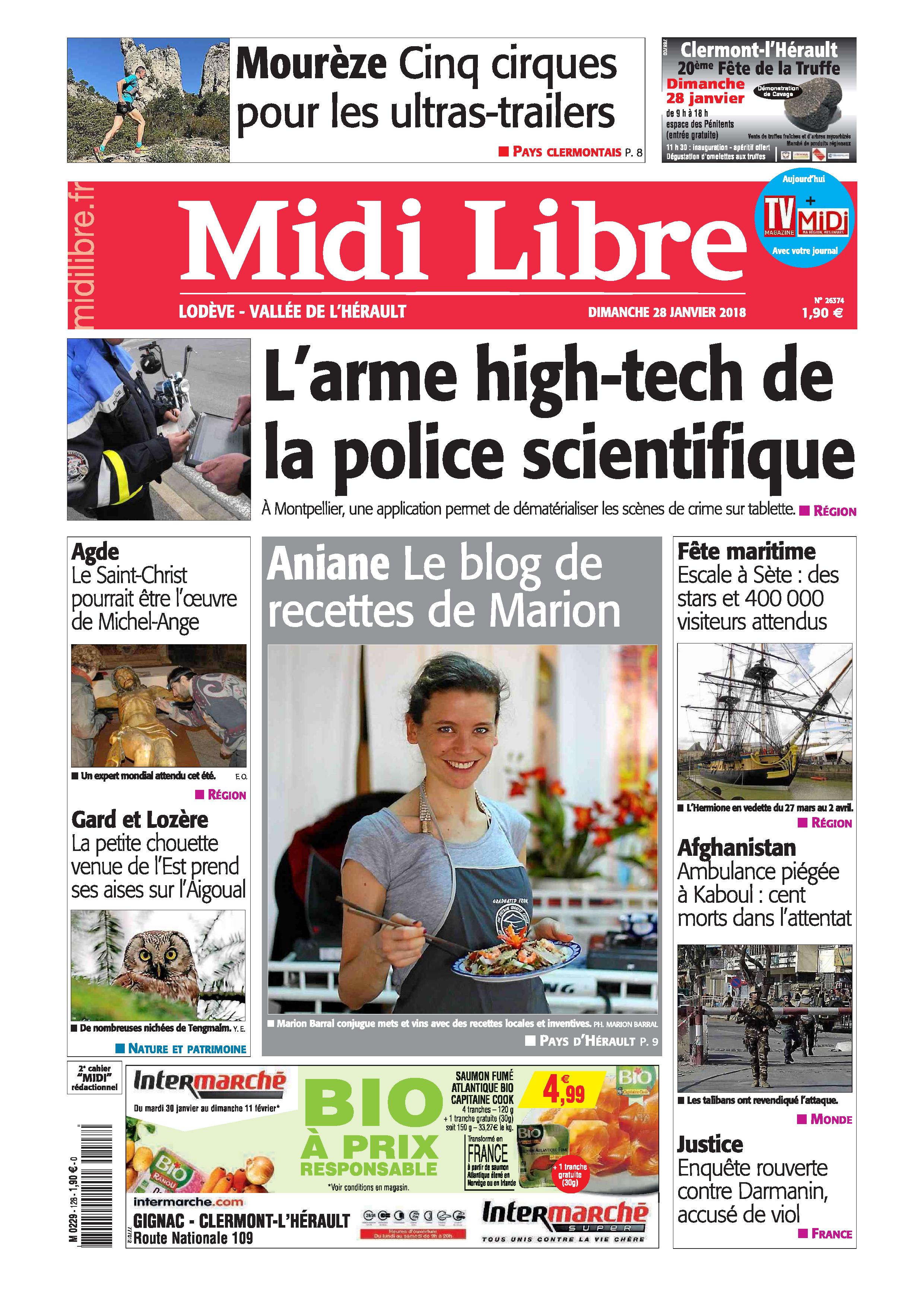 La “une” du Midi Libre ! La “une” du Midi Libre !